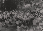 Georg Fritz, No. 208 Crowd of Guys Wearing Hats Saipan 1912